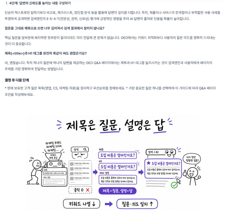 발행된 답변 페이지 본문 캡처